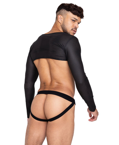 LI665 Master Crop Top rear view pictured with Master Jockstrap