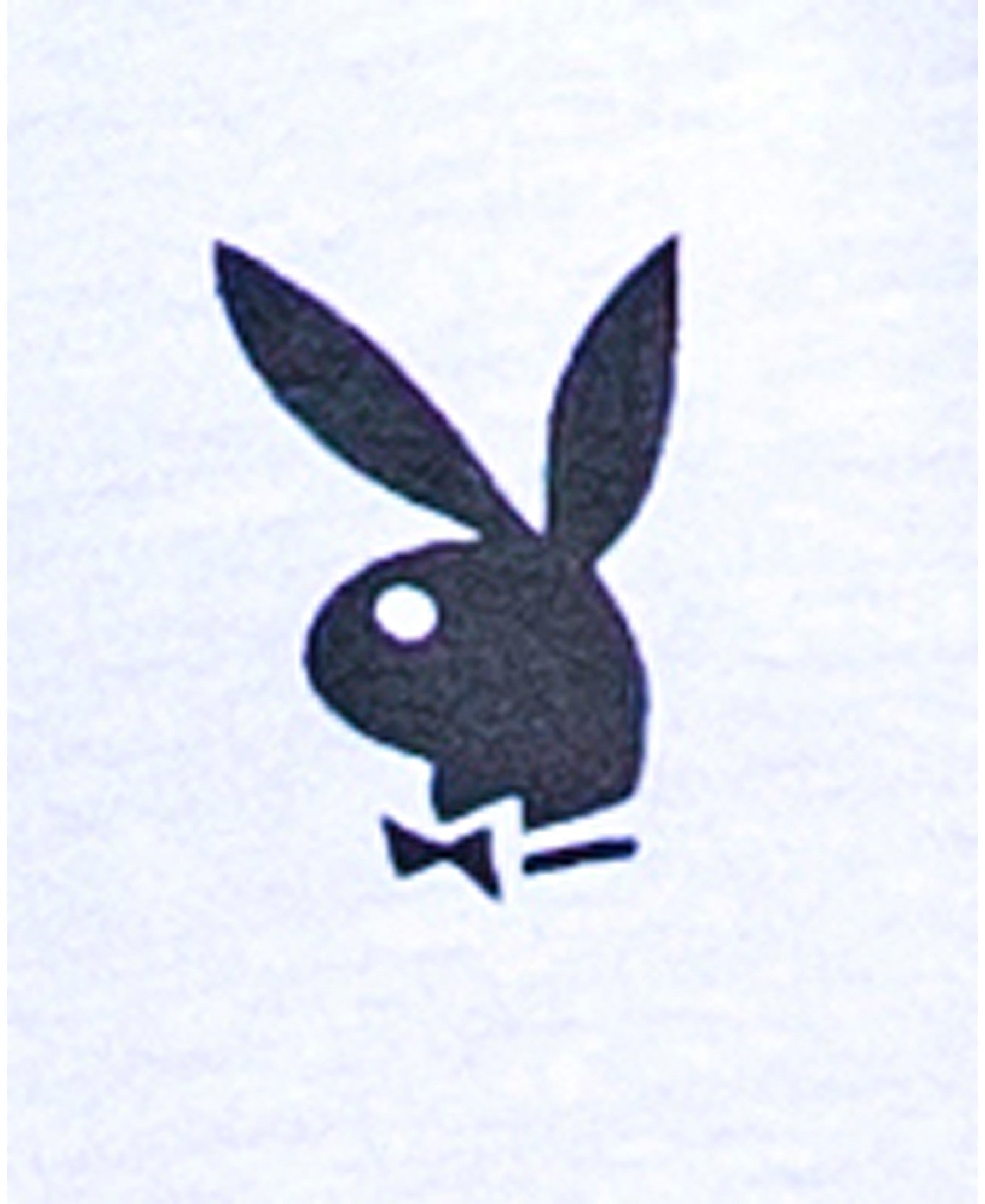 PBLI131 Playboy Slumber Bunny 2pc Set Black/White close up view