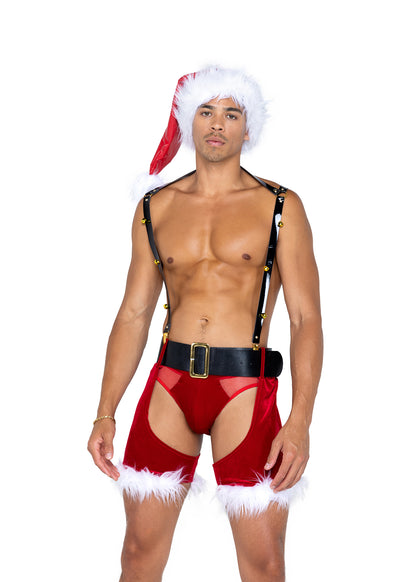 Mens Naughty St. Nick 4pc Set front view LI580 Shown with C201 hat