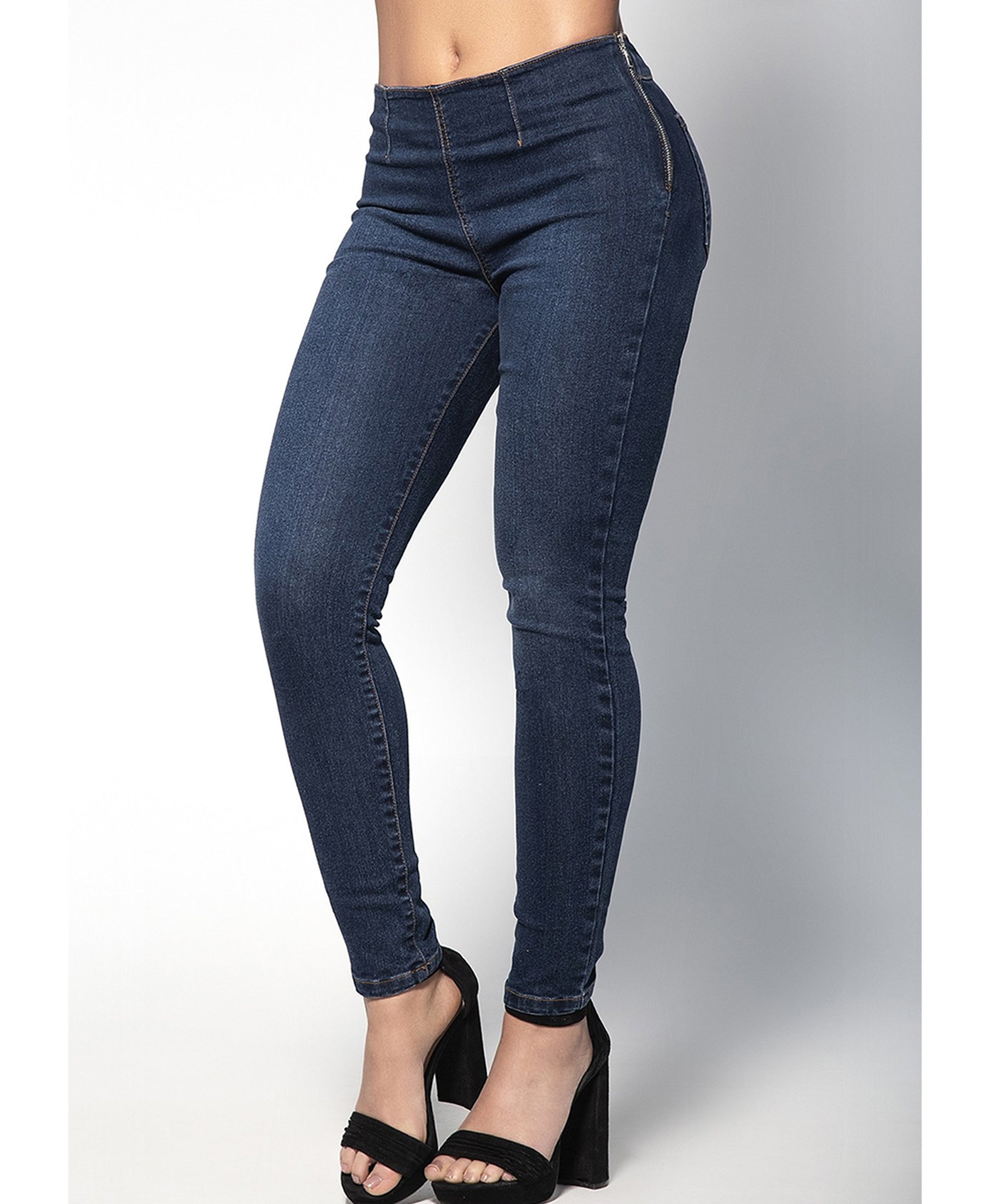 D1914 Jeans w/Side Zipper front view
