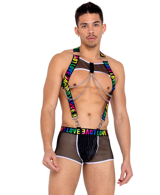 6156 Pride Harness with Suspenders front view
