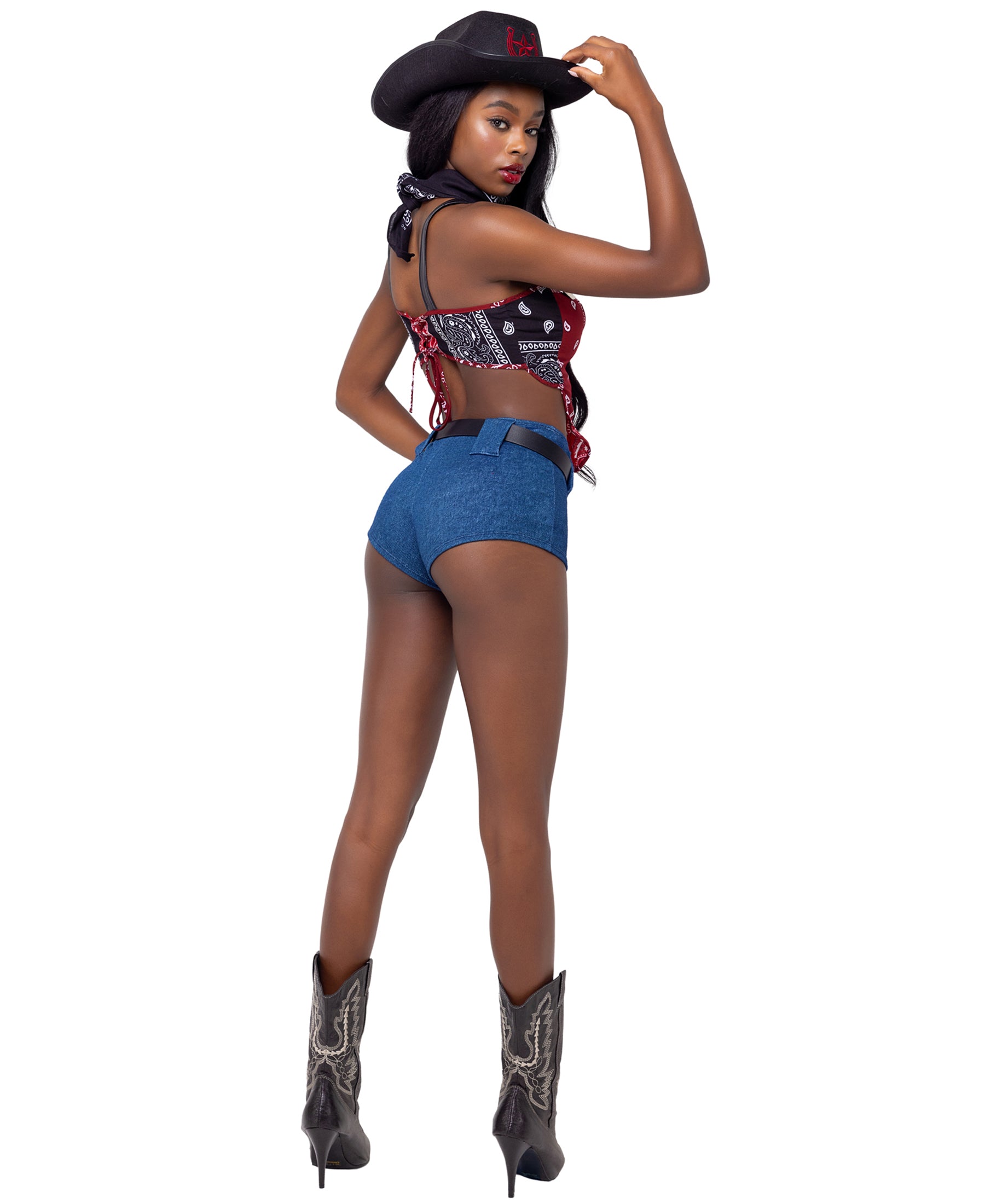 6916 4pc Western Cowgirl rear view