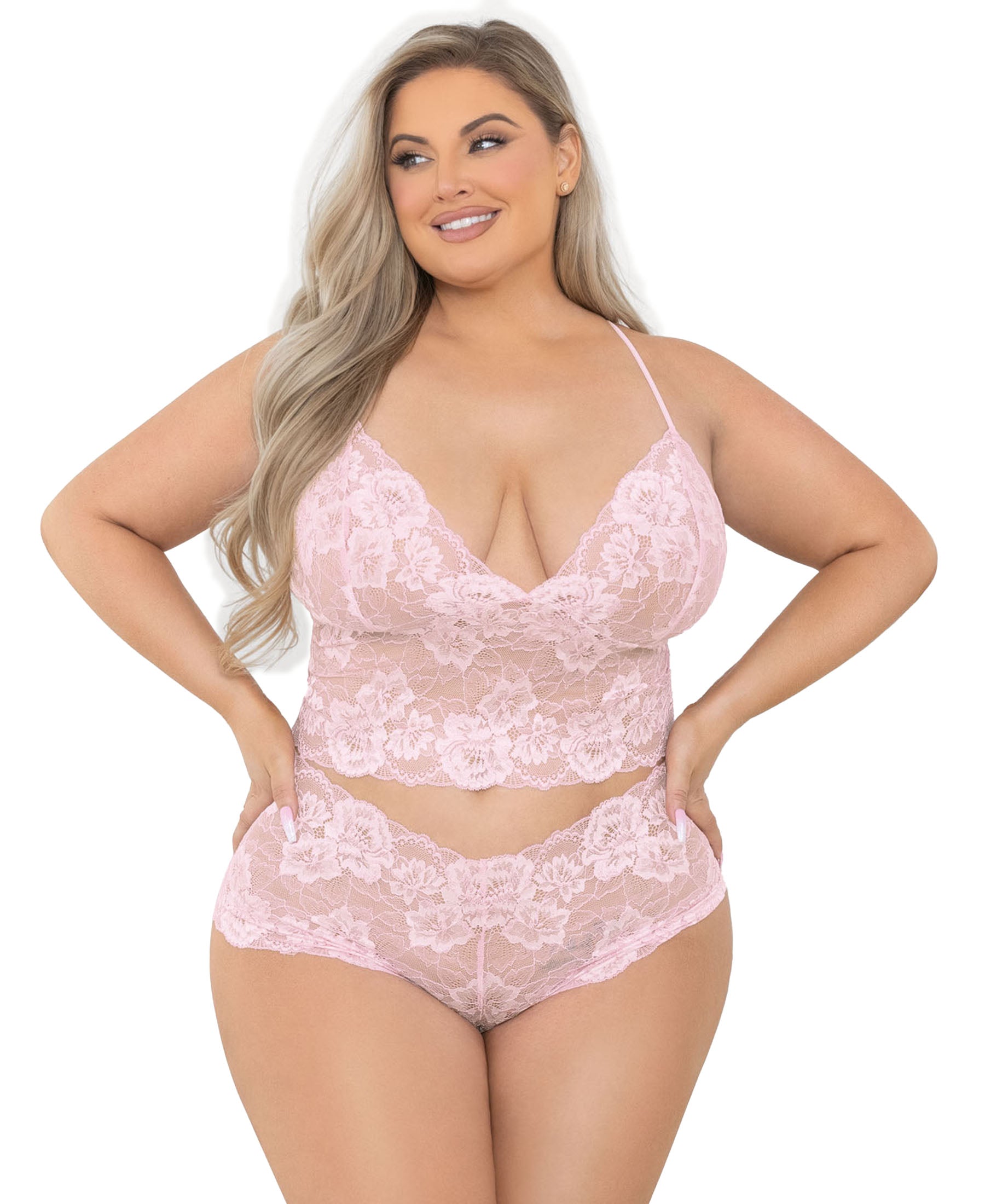 72154X Icy Pink Cami Set front view
