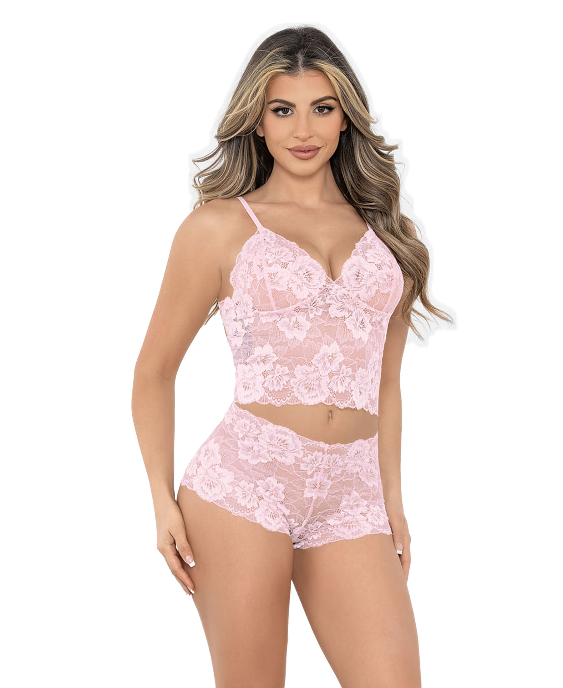 72154 Icy Pink Cami Set front view