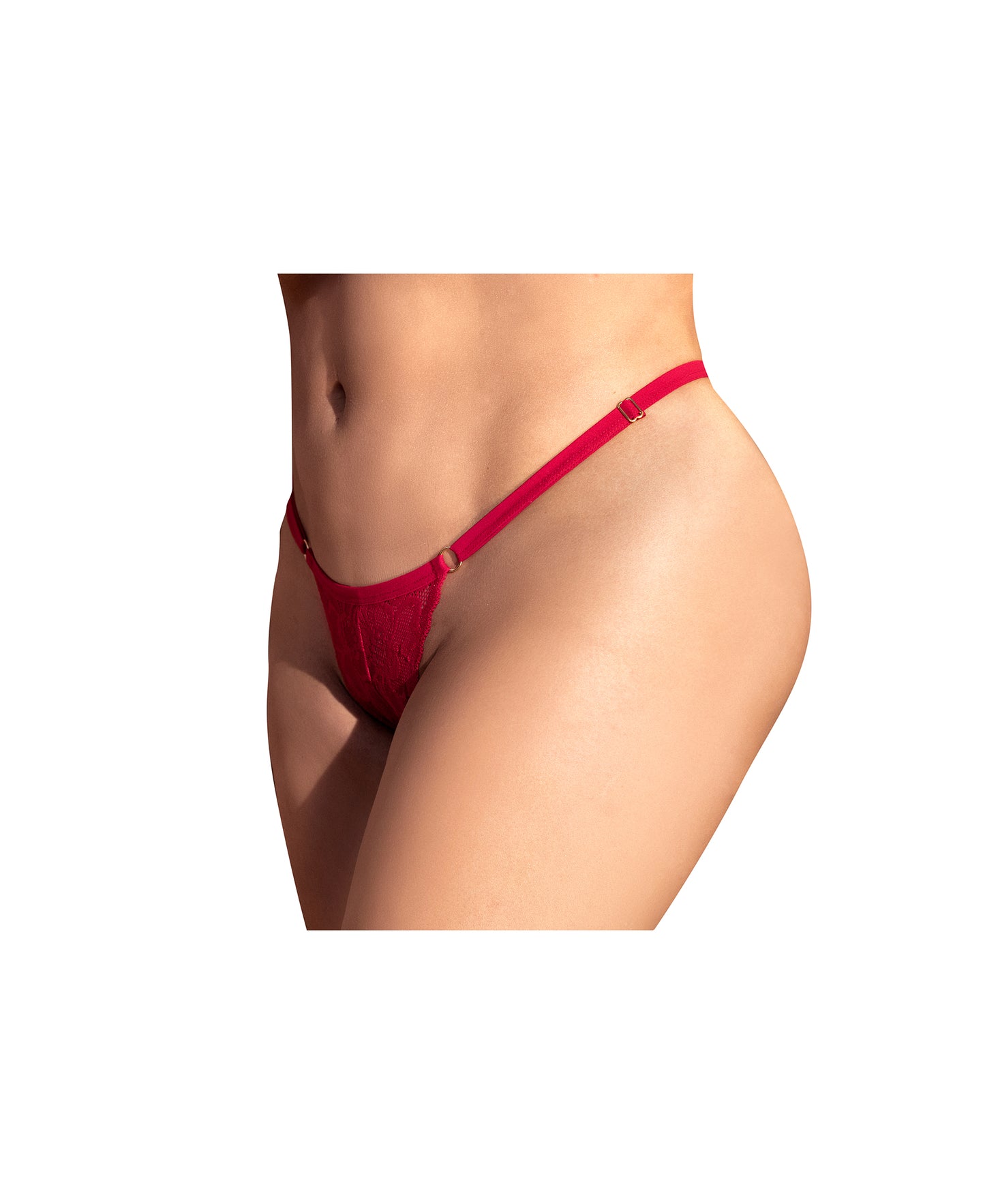 7341X Babydoll Red G-string front view 