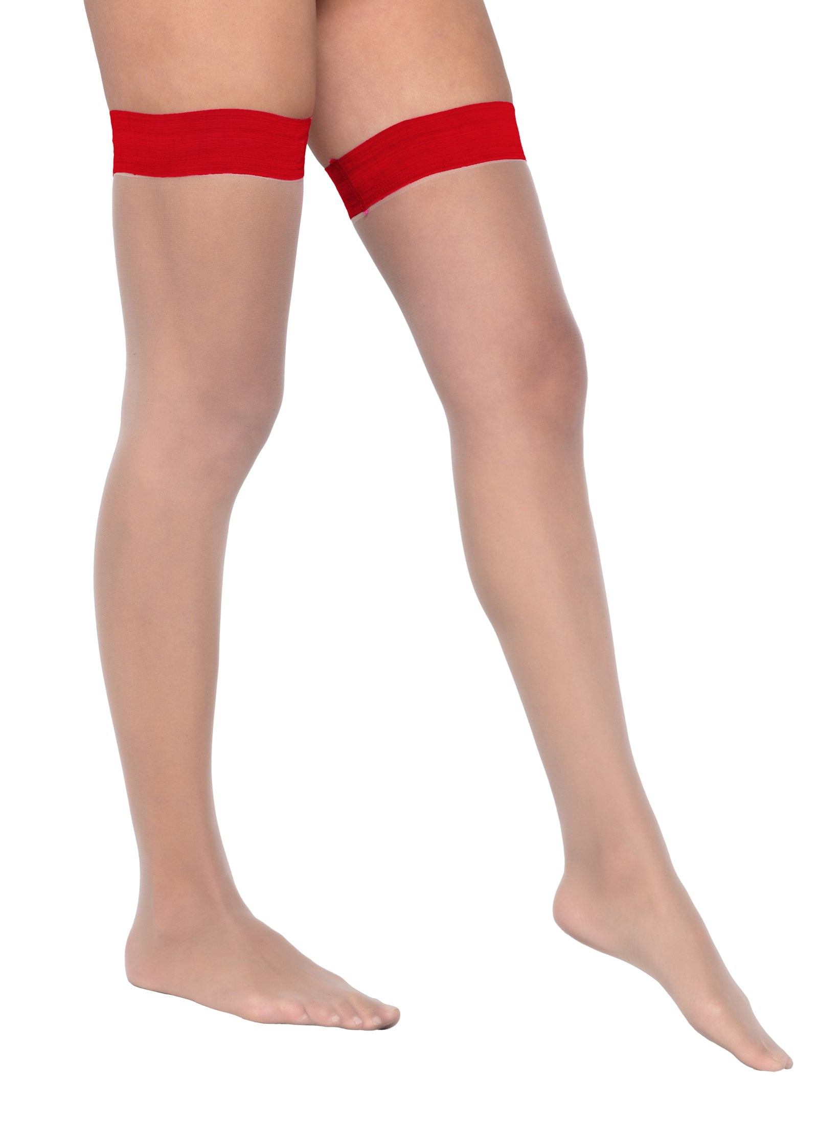 Colored Stay up Stockings Red LI539