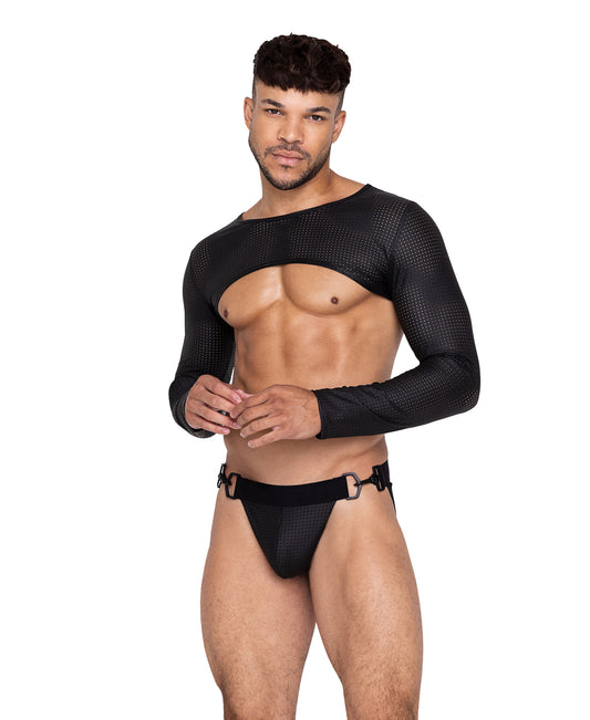 LI665 Master Crop Top front view pictured with Master Jockstrap