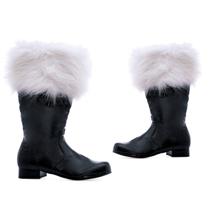 1" Men's Calf Boots w/ Faux Fur