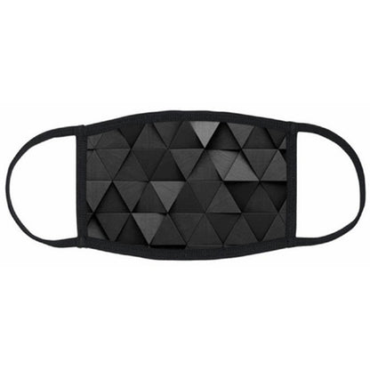 MSk-127 Black Geo Washable Face Mask with inner pocket for filter