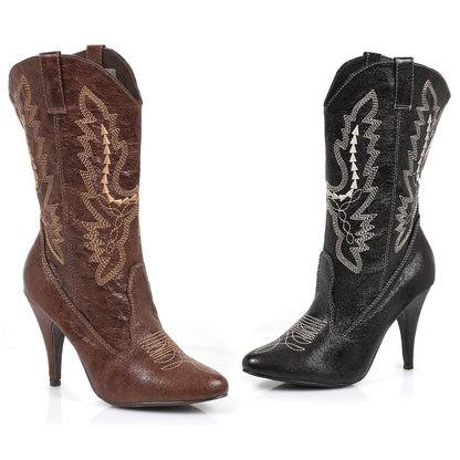 Cowgirl Calf High Boot w 4" Heel