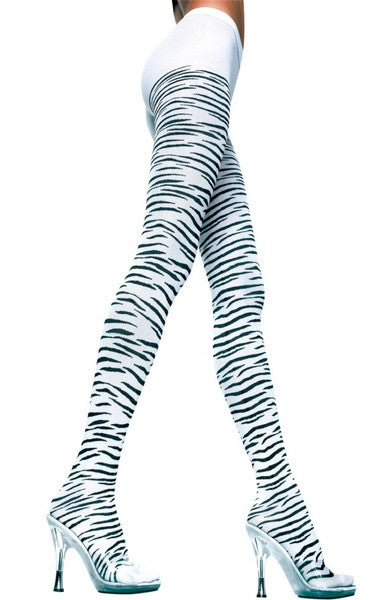 Zebra Print Tights Nylon Pantyhose