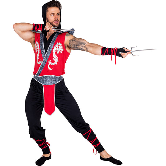 Costume de ninja de combat mortel 5 pièces