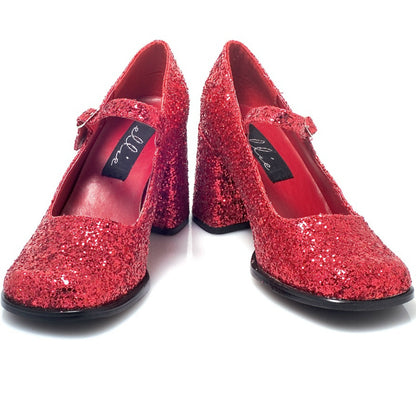 3" Heel Mary Jane Shoe w Glitter