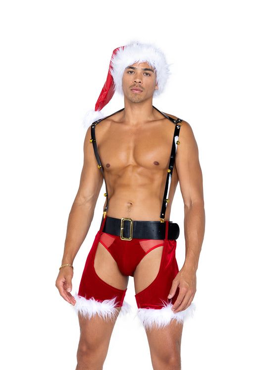 Mens Naughty St. Nick 4pc Set front view LI580 Shown with C201 hat