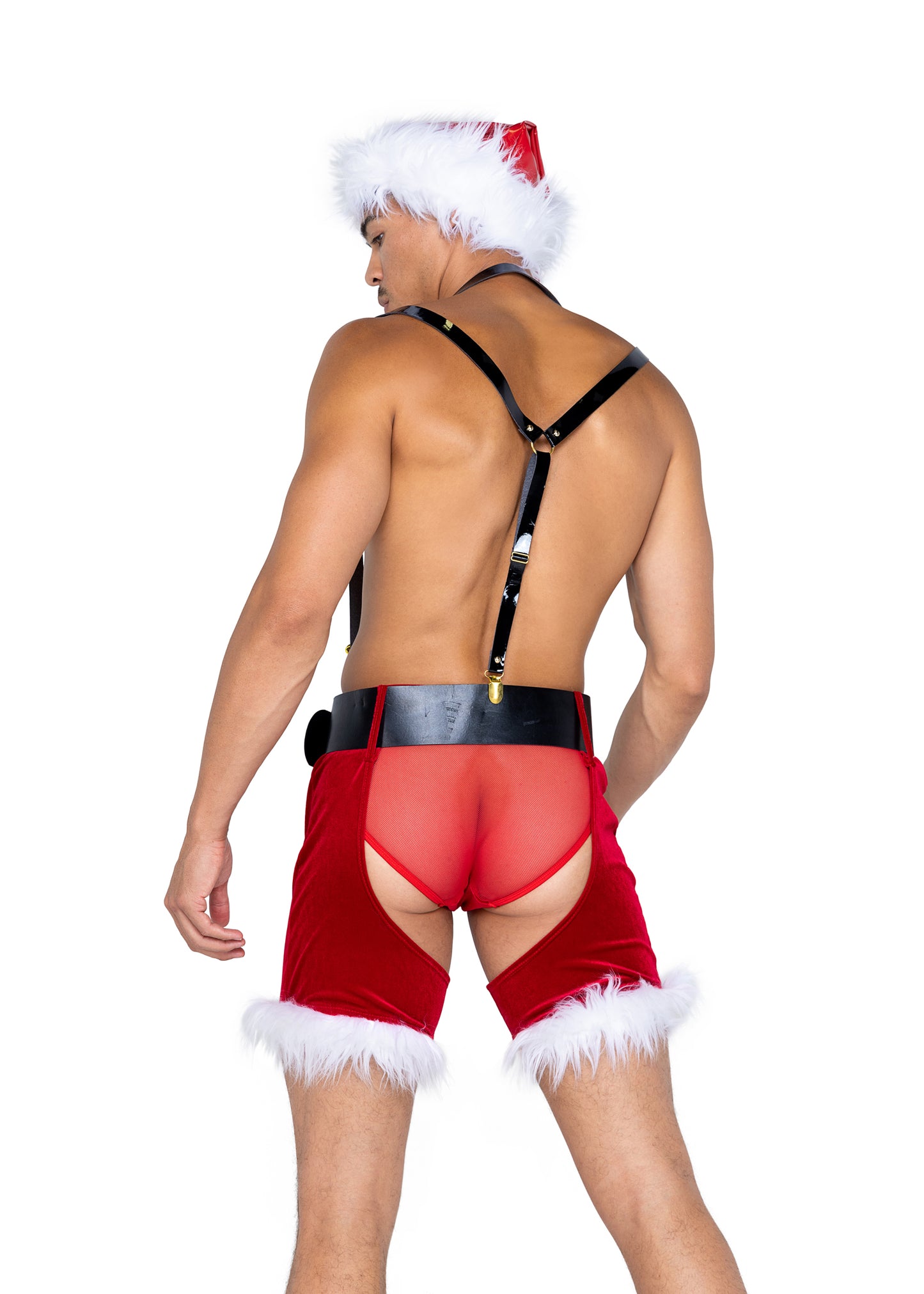 Mens Naughty St. Nick 4pc Set rear view LI580 Shown with C201 hat