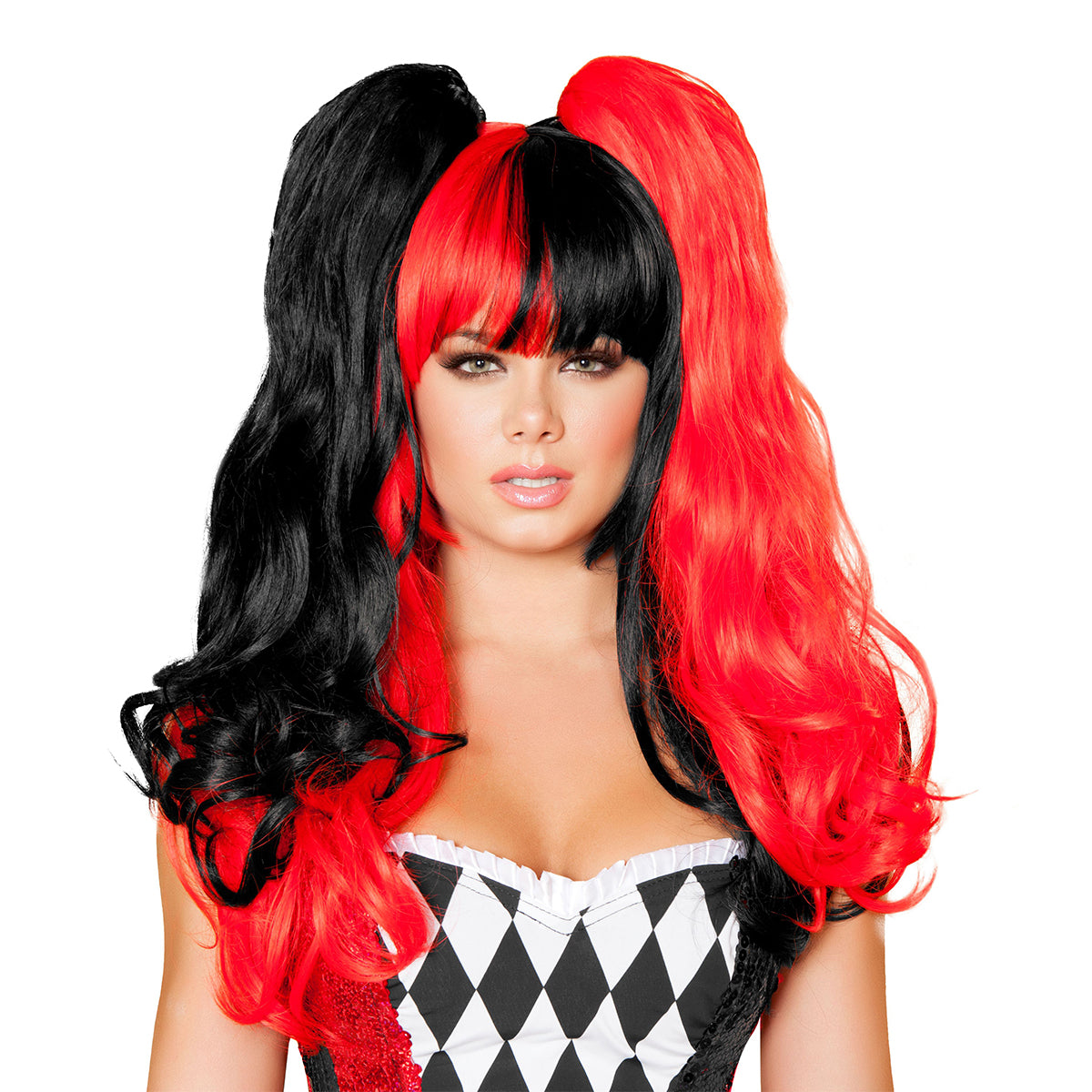 Red and Black Wig