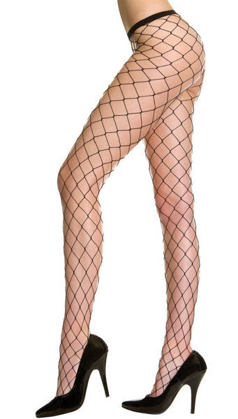 Black Big Diamond Net Stockings Nylon Pantyhose